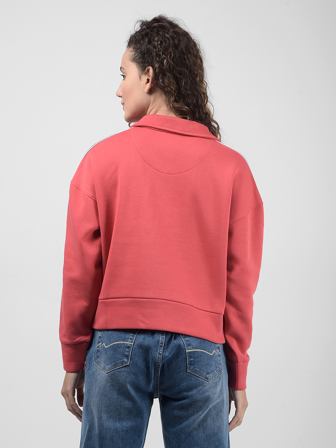 Numero Uno Women Solid Pink Sweat Shirt